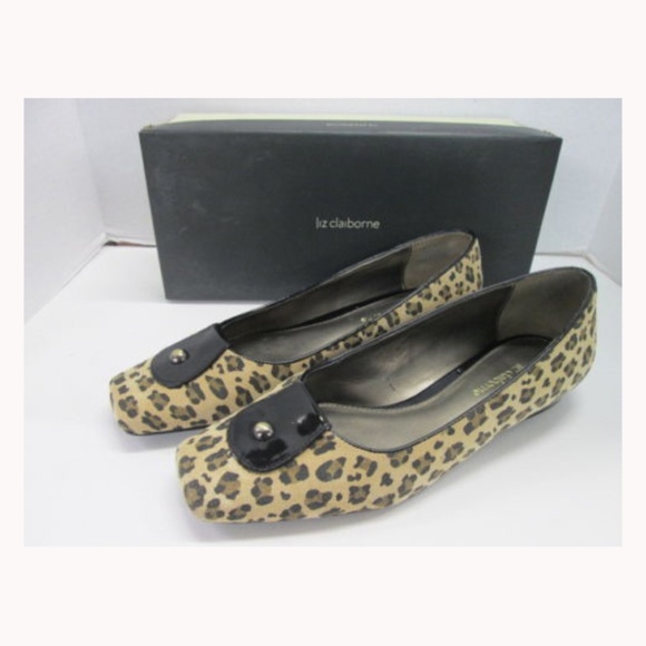 Liz Claiborne Shoes - Liz Claiborne Cheryl Suede Leopard Print Mary Jane